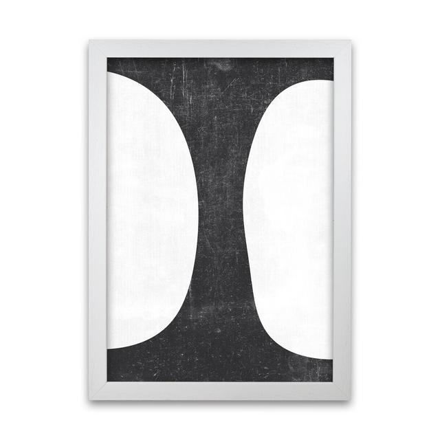 Mid Century Black And White Grunge A - Print Norden Home Size: 30cm H x 21cm W x 3cm D, Frame Option: White Frame on Productcaster.