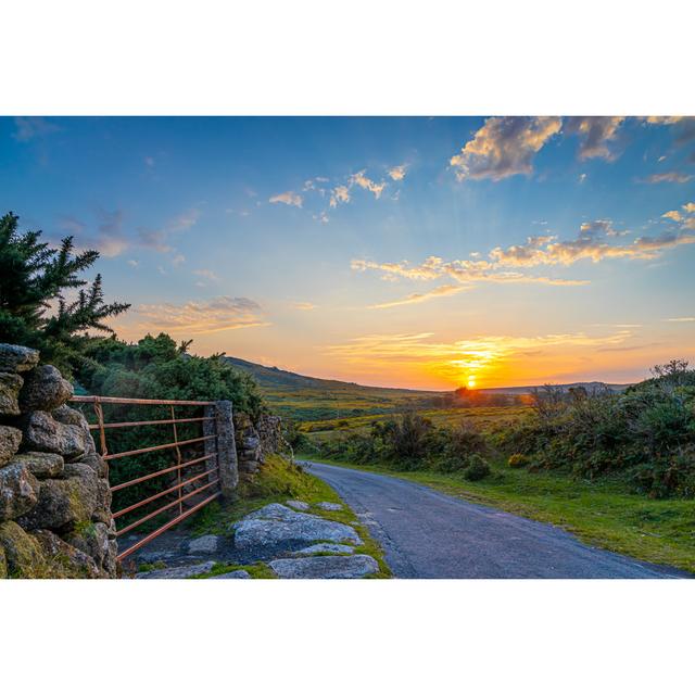 Sunset View of Dartmoor National Park - Wrapped Canvas Photograph Alpen Home Size: 61cm H x 91cm W on Productcaster.