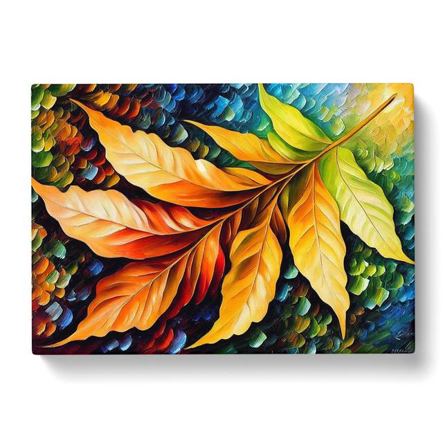 Glorious Plant Leaf Vol.5 - Wrapped Canvas Painting ClassicLiving Size: 40cm H x 60cm W x 3cm D on Productcaster.