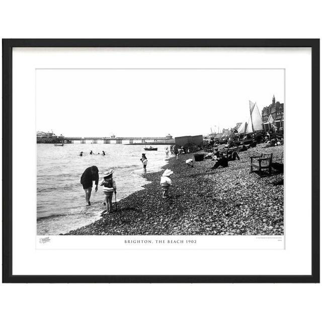 'Brighton, the Beach 1902' by Francis Frith - Picture Frame Photograph Print on Paper The Francis Frith Collection Size: 60cm H x 80cm W x 2.3cm D on Productcaster.