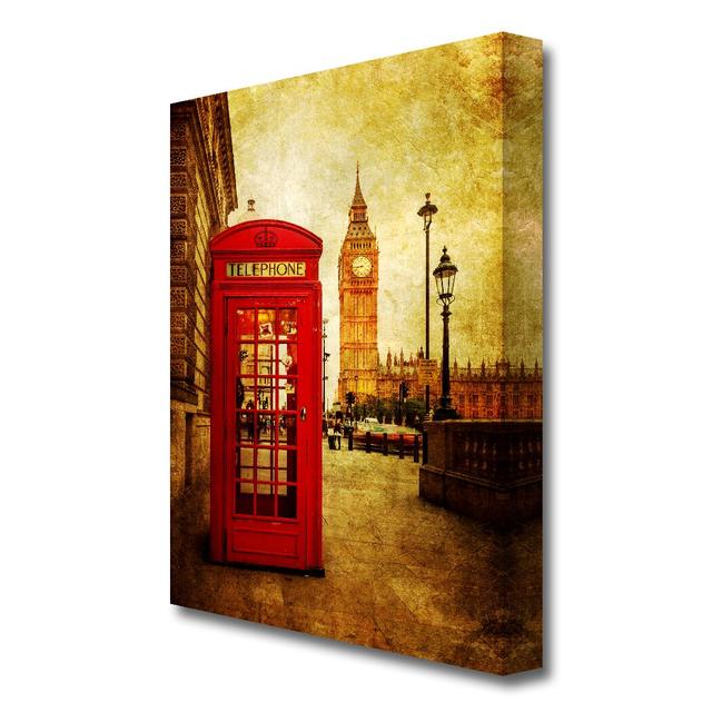 Big Ben Golden Glow London - Wrapped Canvas Graphic Art Print East Urban Home Size: 81.3 cm H x 50.8 cm W on Productcaster.