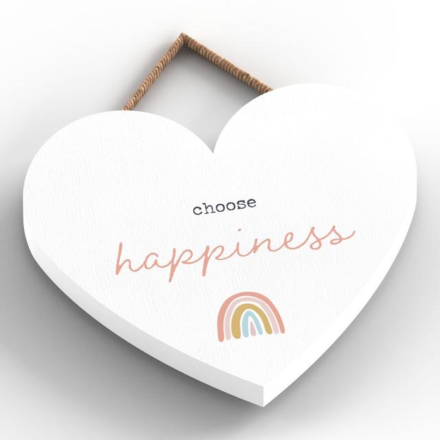 Rainbow Choose Happiness Wall Décor Maturi on Productcaster.