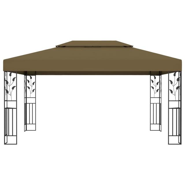 O'Fallon 3m x 4m Steel Pop Up Gazebo Dakota Fields Roof Colour: Taupe on Productcaster.