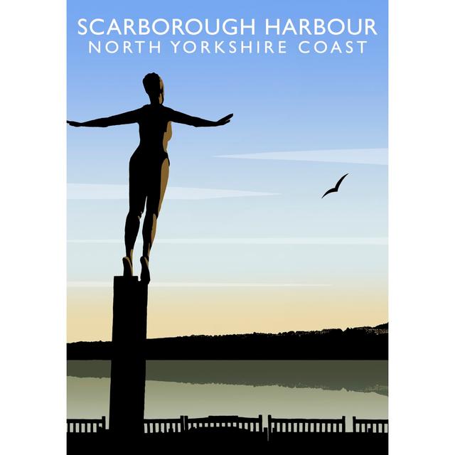 Scarborough Harbour by Richard O'Neil - Graphic Art Print on Paper East Urban Home Format: No Frame, Size: 50 cm H x 40 cm W x 1 cm D on Productcaster.