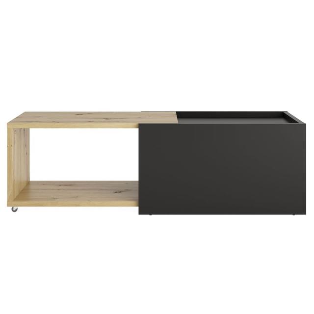 Alycia FMD Extendable Coffee Table Artisan Oak And Black Union Rustic Colour: Oak/Black on Productcaster.