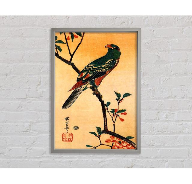 Parrot On A Blooming Branch by Hiroshige - Single Picture Frame Art Prints on Canvas Rosalind Wheeler Size: 84.1cm H x 59.7cm W x 3.3cm D on Productcaster.