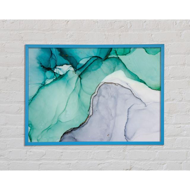 Flow of Green to Blue Liquid - Single Picture Frame Art Prints Ivy Bronx Size: 21cm H x 29.7cm W x 2cm D on Productcaster.