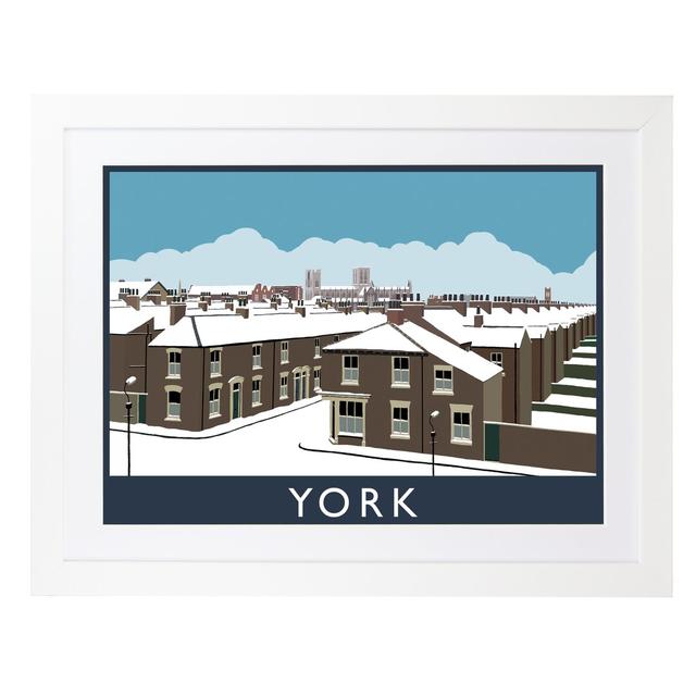 York In Snow by Richard O'Neil - Print East Urban Home Size: 33.5 cm H x 43.5 cm W x 2.2 cm D, Format: White Wood Frame on Productcaster.