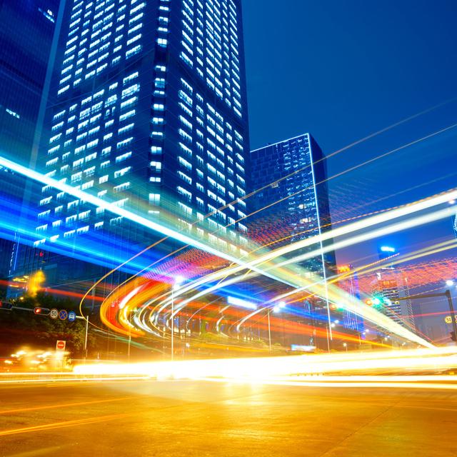 Swingle City At Night - Wrapped Canvas Print Latitude Run Size: 30cm H x 30cm W x 3.8cm D on Productcaster.