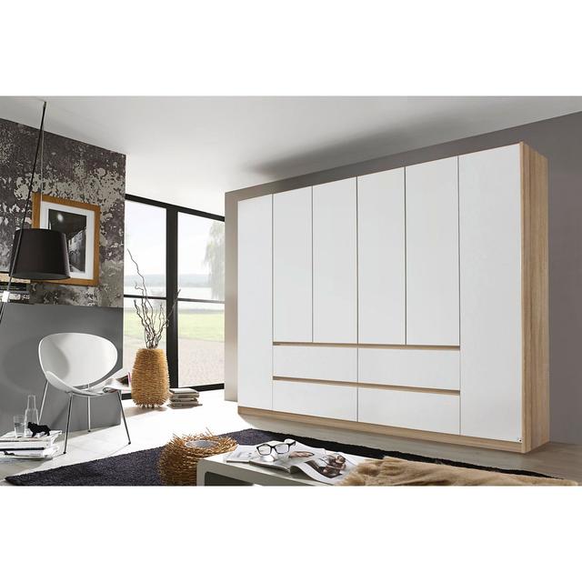 Mainz 6 Door Wardrobe Rauch Finish: Alpine White/Brown on Productcaster.