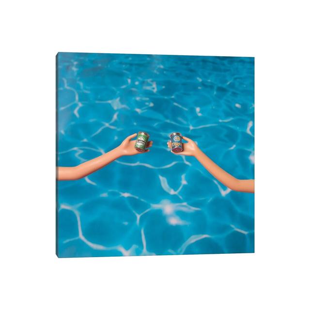 Beer At The Pool House of Hampton Size: 45.72cm H x 45.72cm W x 1.91cm D on Productcaster.