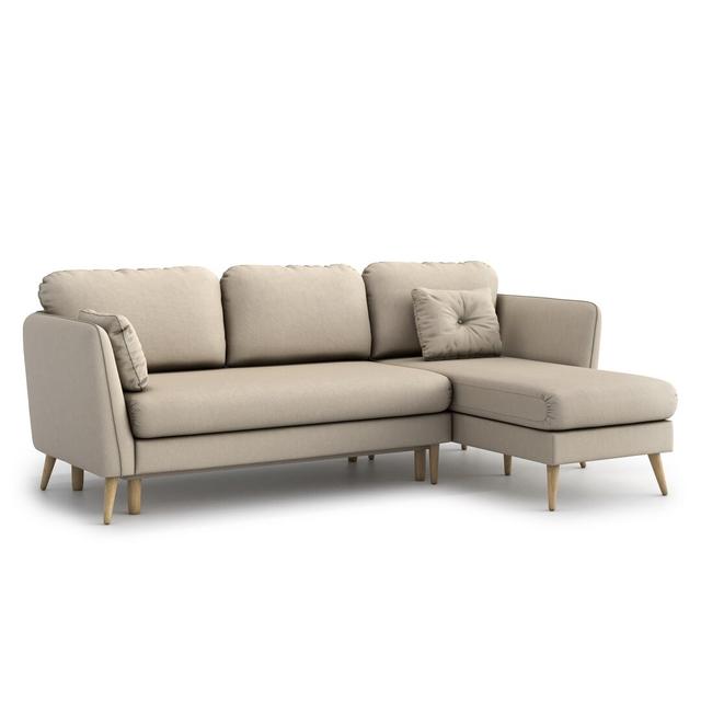 Cynthia 2 - Piece Upholstered Made to Order Corner Sectional Hykkon Upholstery Colour: Soro 21 on Productcaster.