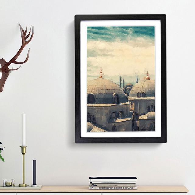 Hagia Sophia in Istanbul in Abstract - Picture Frame Graphic Art Print East Urban Home Size: 65cm H x 48cm W x 2cm D, Frame Option: Black Framed on Productcaster.