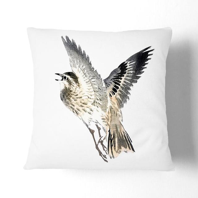 Bird in Flight by Kono Bairei Cushion with Filling East Urban Home Size: 40 x 40 cm on Productcaster.