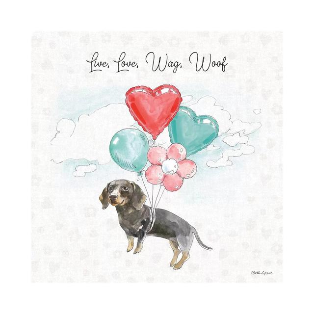 Paws of Love V by Beth Grove - Wrapped Canvas Graphic Art Happy Larry Size: 30.48cm H x 30.48cm W x 1.905cm D on Productcaster.