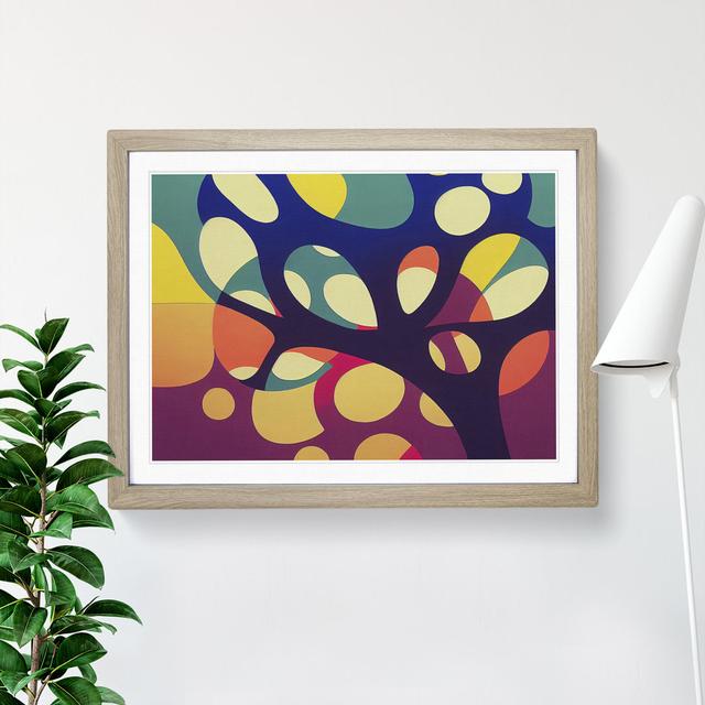 XH1022-8323X Stimulating Abstract Tree - Single Picture Frame Print Metro Lane Frame Colour: Oak Framed, Size: 25cm H x 34cm W x 2cm D on Productcaster.