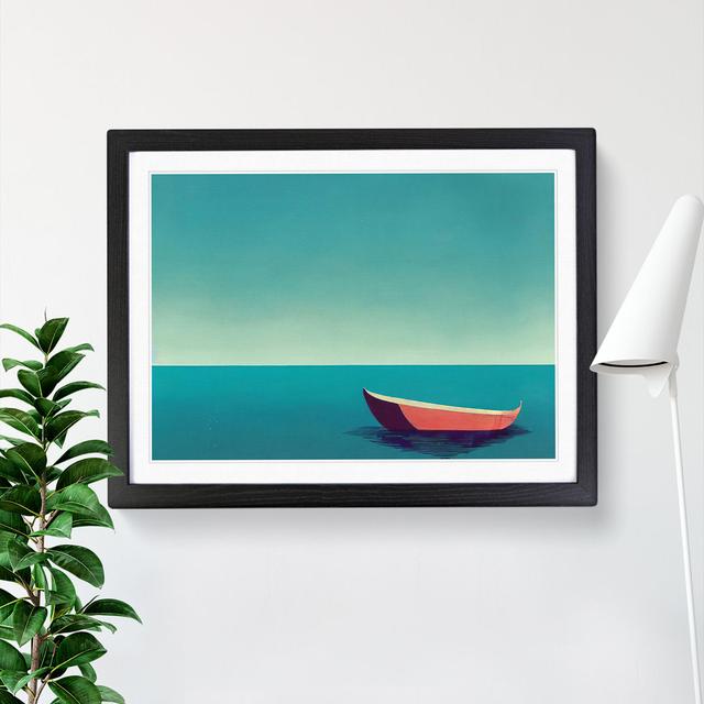 XH1022-6171X Modern Sailing Boat Vol.2 - Single Picture Frame Print Breakwater Bay Size: 46cm H x 64cm W x 2cm D, Format: Black Framed on Productcaster.