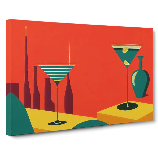 Retro Cocktail Art Vol.7 - Wrapped Canvas Graphic Art George Oliver Size: 35cm H x 50cm W x 3cm D on Productcaster.