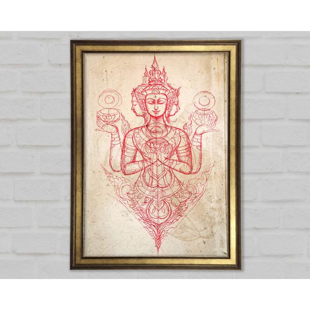 Hindu Gott Brahma - Drucken BohoLiving Größe: 42 cm H x 29,7 cm B x 1,5 cm T on Productcaster.