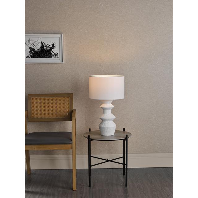 Bidelia Table Lamp Matt White With Shade ClassicLiving on Productcaster.