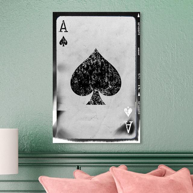 20461 Ace Of Spades Reversed - Wrapped Canvas Print East Urban Home Size: 38.1 cm H x 25.4 cm W on Productcaster.