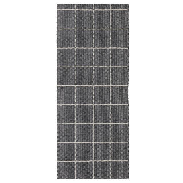 Shabuh Tappeto Scott Flatweave Black Rug Latitude Run Rug Size: Runner 60 x 125cm on Productcaster.