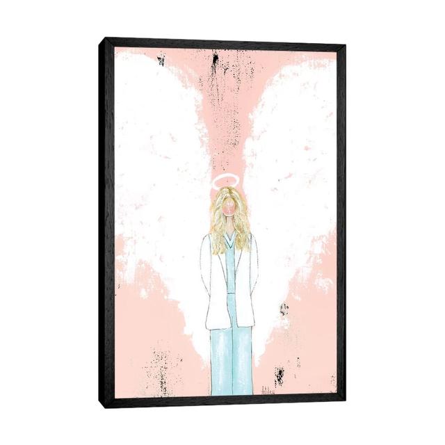 Female Doctor Blonde by Ashley Bradley - Print on Canvas Ebern Designs Format: Black Framed, Size: 101.6cm H x 66.04cm W x 3.81cm D on Productcaster.