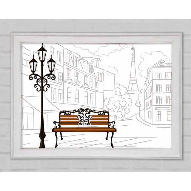 Eiffel Tower Streets 11 - Single Picture Frame Art Prints Rosalind Wheeler Size: 59.7cm H x 84.1cm W x 1.5cm D on Productcaster.