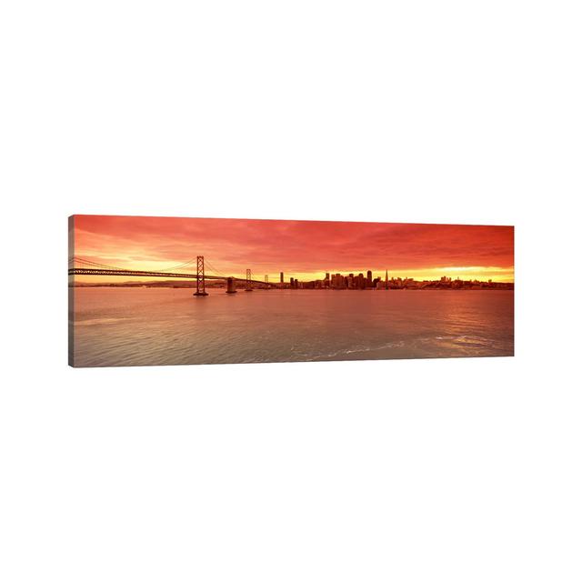 Bridge Across A Bay With City Skyline In The Background, Bay Bridge, San Francisco Bay, San Francisco, California, USA #4 Highland Dunes Size: 50.8cm on Productcaster.