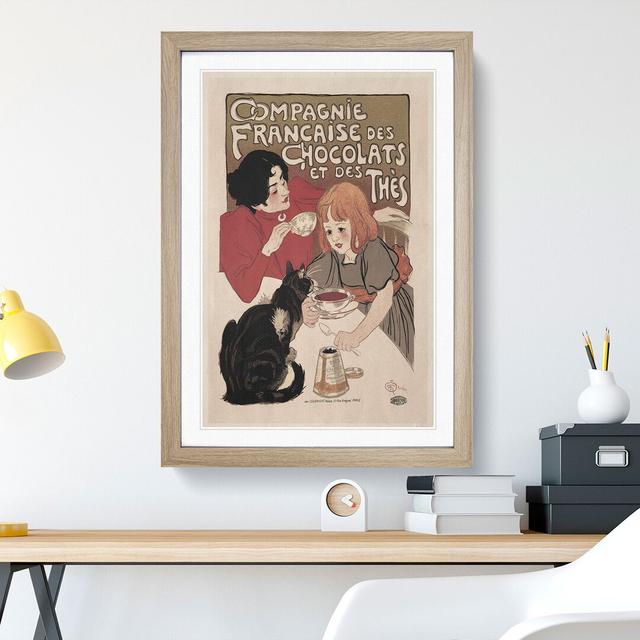 Compagnie Francaise Des Chocolate by Theophile Steinlen - Picture Frame Graphic Art East Urban Home Size: 65cm H x 48cm W x 2cm D, Frame Option: Oak F on Productcaster.