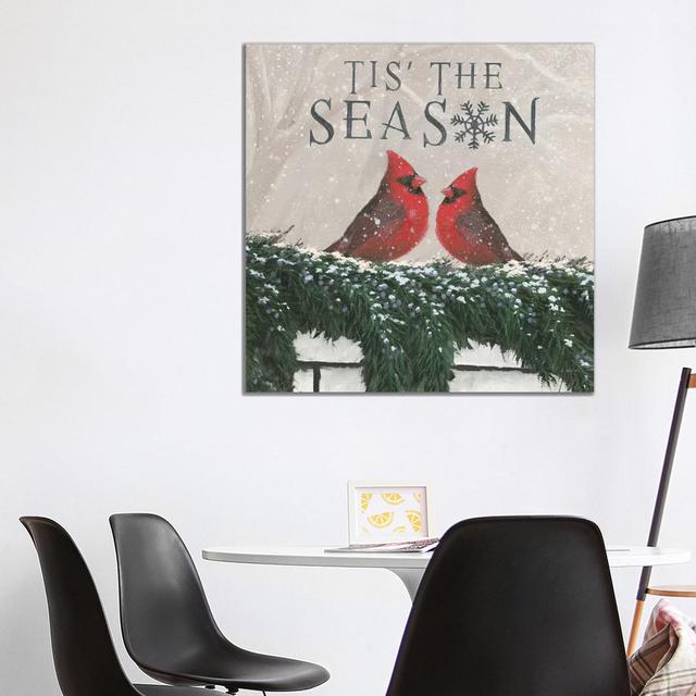 Christmas Affinity X Two Birds by James Wiens - Wrapped Canvas Painting The Seasonal Aisle Size: 93.98cm H x 93.98cm W x 3.81cm D on Productcaster.