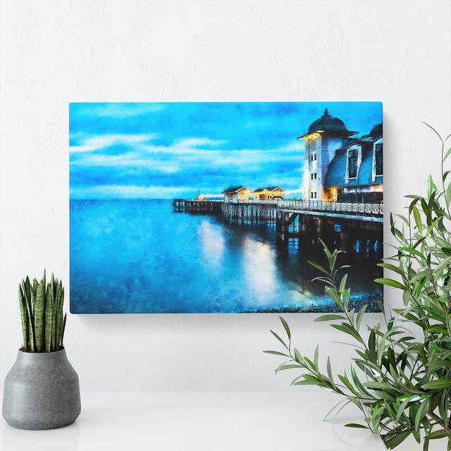 Penarth Pier Pavilion In Wales - Wrapped Canvas Print East Urban Home Size: 40cm H x 60cm W x 3cm D on Productcaster.