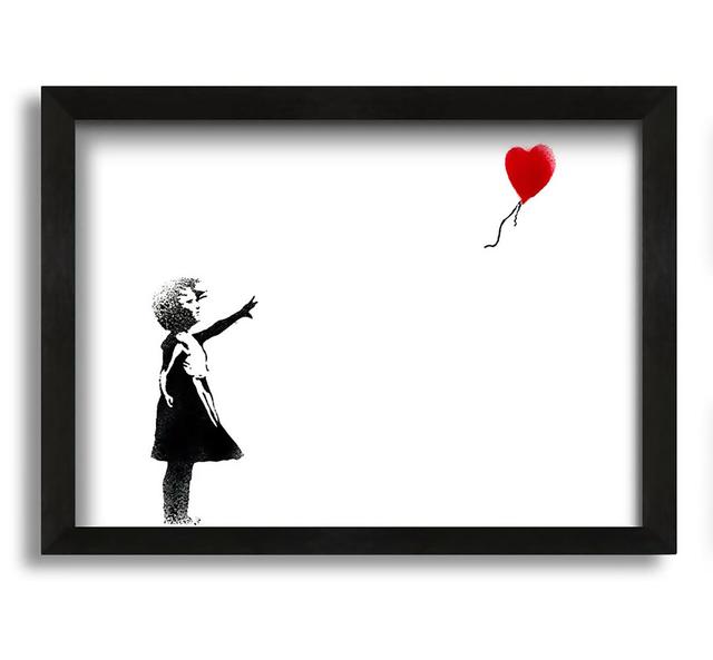 Balloon Girl - Picture Frame Painting on Canvas Brayden Studio Size: 60cm H x 84cm W x 10cm D on Productcaster.