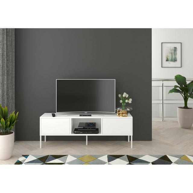 Caola TV Stand for TVs up to 50" Ebern Designs Colour: White on Productcaster.