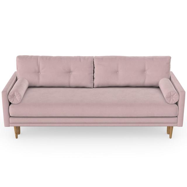 Ashcroft 3 Seater Clic Clac Sofa Bed Etta Avenue Upholstery Colour: Sometimes Pink on Productcaster.