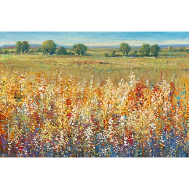 Gold And Red Field I - Wrapped Canvas Art Prints Marlow Home Co. Size: 20cm H x 30cm W on Productcaster.