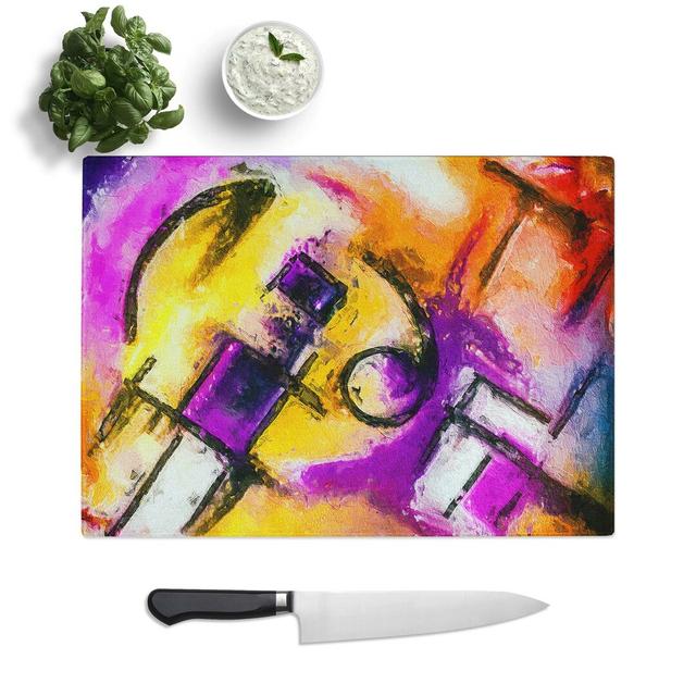 Tempered Glass Art Painting Vol.56 Chopping Board East Urban Home Size: 39 cm W x 28.5 cm L on Productcaster.