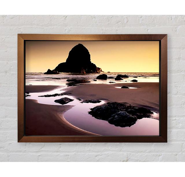 Monument Of The Ocean Framed Print House of Hampton Size: 100cm H x 141.4cm W x 3.4cm D, Format: Bronze Framed Paper on Productcaster.