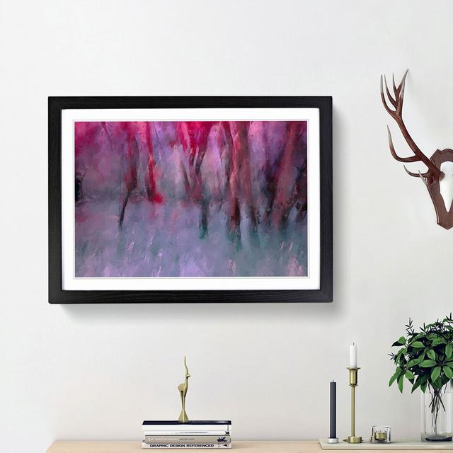 Abstract Forest in Abstract - Picture Frame Graphic Art Print East Urban Home Frame Option: Black Framed, Size: 36cm H x 48cm W x 2cm D on Productcaster.