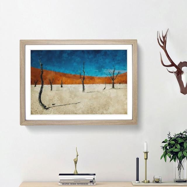 Trees in Namibia - Picture Frame Painting Print on MDF East Urban Home Size: 45cm H x 63cm W x 2cm D, Frame Option: Oak Framed on Productcaster.