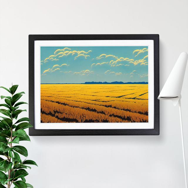 Traditional Wheat Field - Picture Frame Graphic Art Marlow Home Co. Frame Colour: Black Framed, Size: 25cm H x 34cm W x 2cm D on Productcaster.