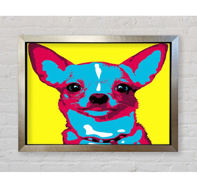 The Pop Art Chihuahua - Einzelner Bilderrahmen Kunstdrucke Bright Star Größe: 84,1 cm H x 118,9 cm B x 3,4 cm T on Productcaster.