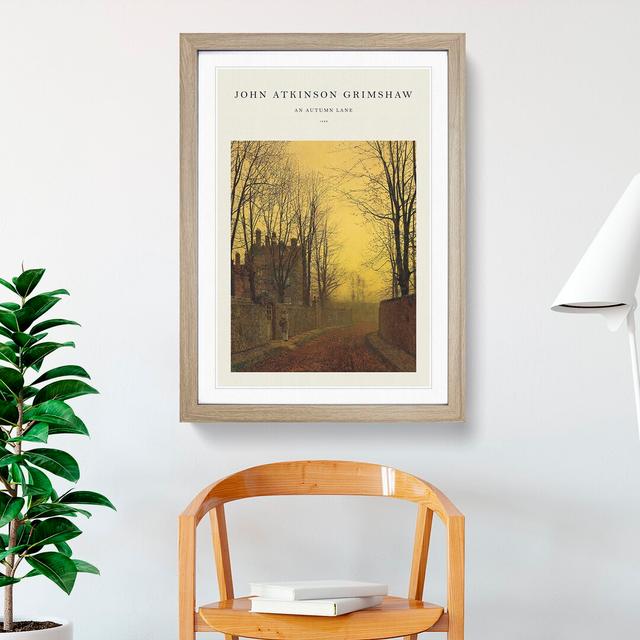 An Autumn Lane by John Atkinson Grimshaw - Picture Frame Painting East Urban Home Frame Option: Oak Framed, Size: 48cm H x 36cm W x 2cm D on Productcaster.