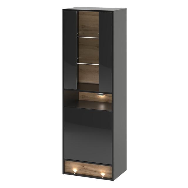 Annisa Vision Cabinet/Enclosed storage Display Stand Metro Lane Colour: Black on Productcaster.