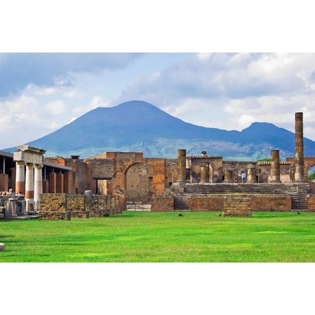 Vesuvius And Pompeii - Wrapped Canvas Print Alpen Home Size: 61cm H x 91cm W on Productcaster.