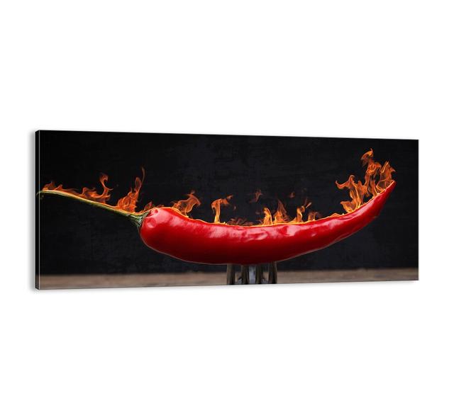 Fiery Appetizer - Unframed Photograph Print on Canvas Brayden Studio Size: 50cm H x 120cm W x 1.8cm D on Productcaster.