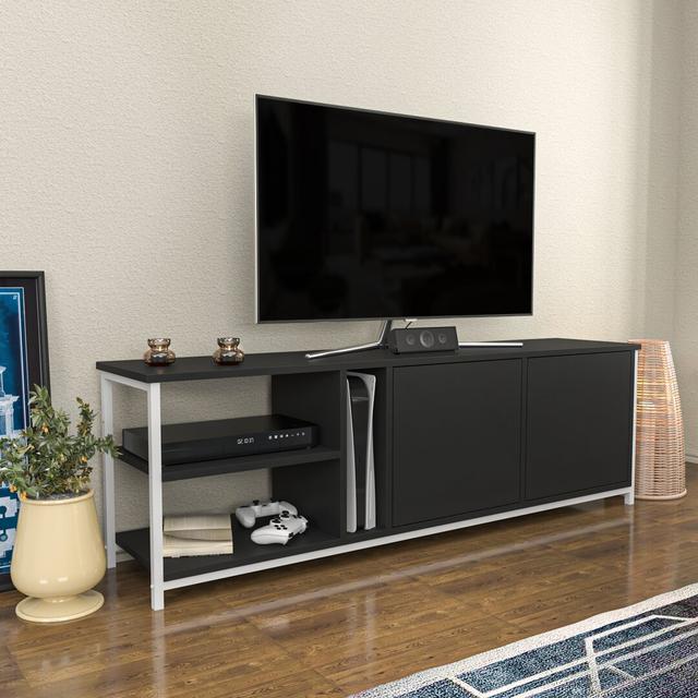 Amareyon TV Stand for TVs up to 70" Blue Elephant Colour: White/Anthracite on Productcaster.