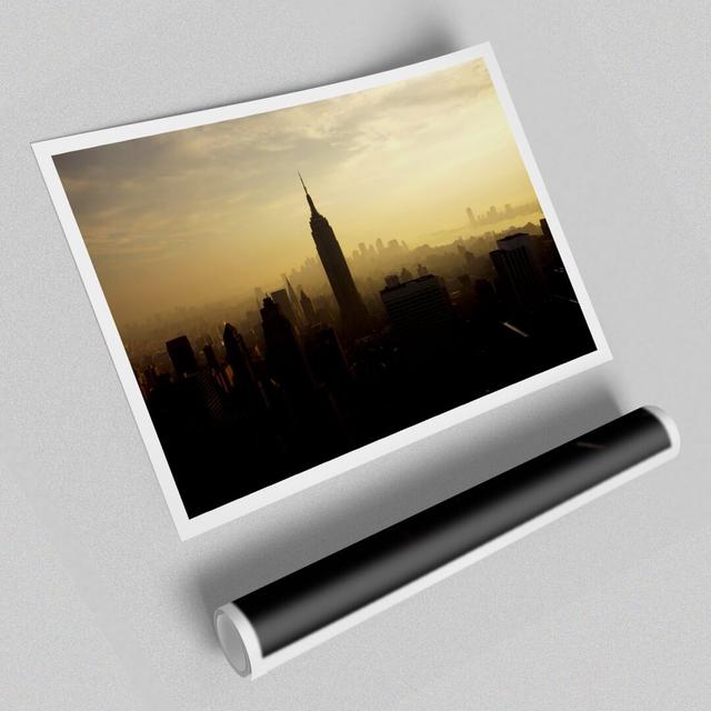 New York City Mist - Graphic Art Print on Paper East Urban Home Size: 100cm H x 141.4cm W x 1cm D on Productcaster.