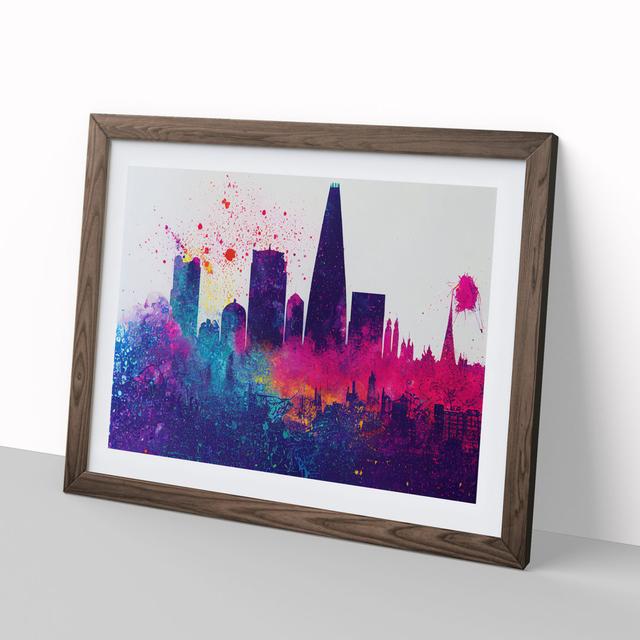 Skyscraper Skyline Vol.2 Abstract - Picture Frame Graphic Art Latitude Run Frame Colour: Walnut Framed, Size: 46cm H x 64cm W x 2cm D on Productcaster.