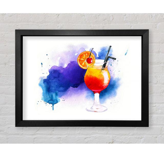 Tequila Sunrise Cocktail - Print Rosalind Wheeler Size: 42cm H x 59.7cm W x 3.4cm D on Productcaster.